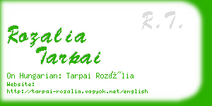 rozalia tarpai business card